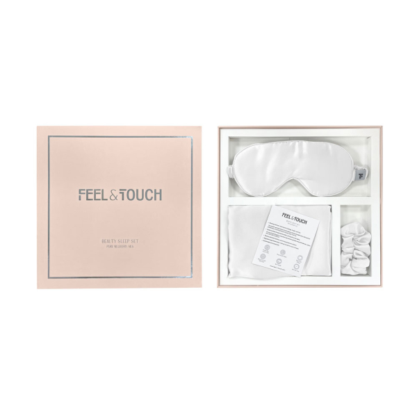 Μεταξωτή Μαξιλαροθήκη Φάκελος + Μάσκα Ύπνου + Scrunchie Feel & Touch Beauty Sleep Ice