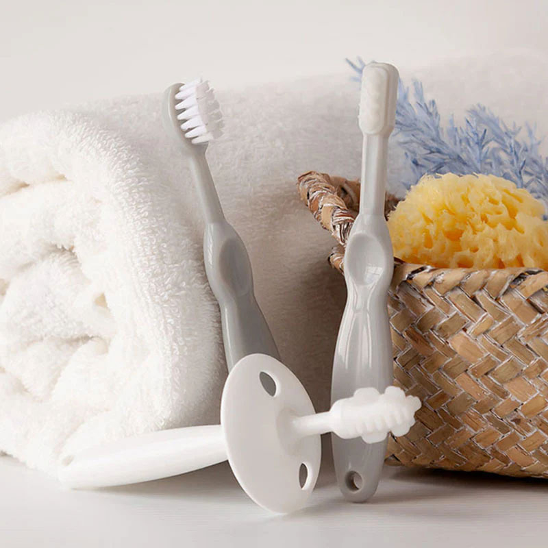 Βρεφικές Οδοντόβουρτσες (Σετ 3τμχ) Kiokids Γκρι 2720