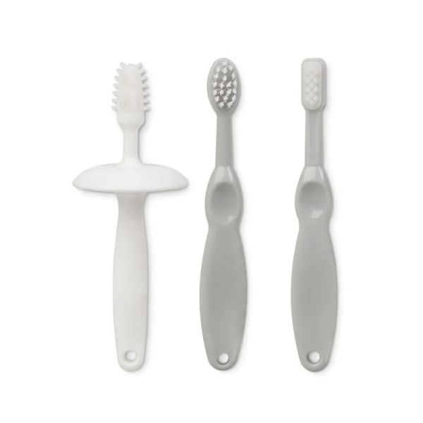 Βρεφικές Οδοντόβουρτσες (Σετ 3τμχ) Kiokids Γκρι 2720