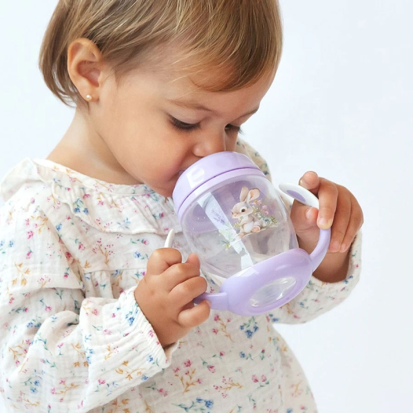 Ποτήρι Εκπαιδευτικό 270ml Kiokids Lavender Bunny 5369