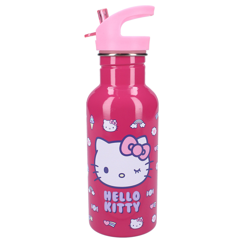 Παγούρι 500ml Με Καλαμάκι Vado Bags Hello Kitty Take A Sip