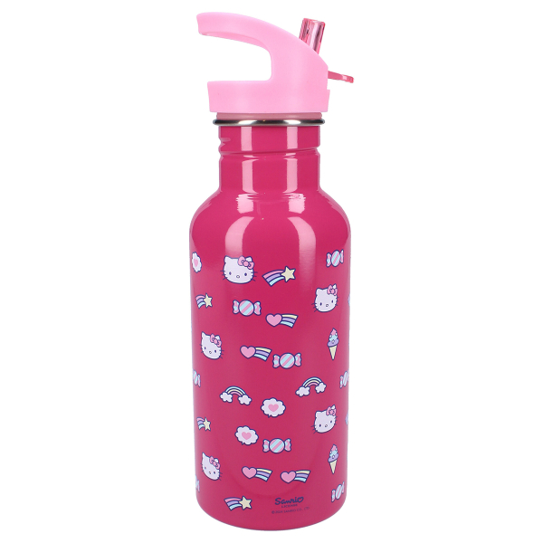Παγούρι 500ml Με Καλαμάκι Vado Bags Hello Kitty Take A Sip