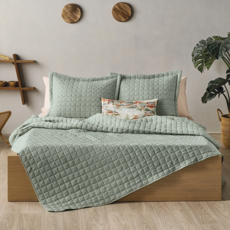 Κουβερλί Υπέρδιπλο (220x240) Kentia Loft Vegas 1025 Green