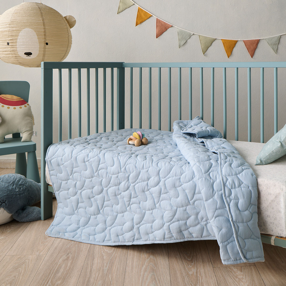 Kentia Κουβερλί Κούνιας (110x140) Kentia Loft Imani 19 Ciel