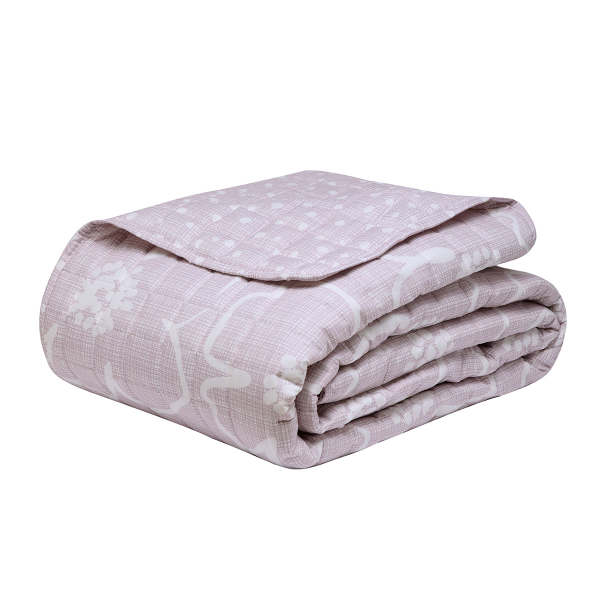 Κουβερλί King Size (240x260) 2 Όψεων Kentia Versus Gerani 20 Pink