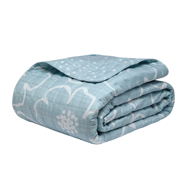 Κουβερλί King Size (240x260) 2 Όψεων Kentia Versus Gerani 33 Blue