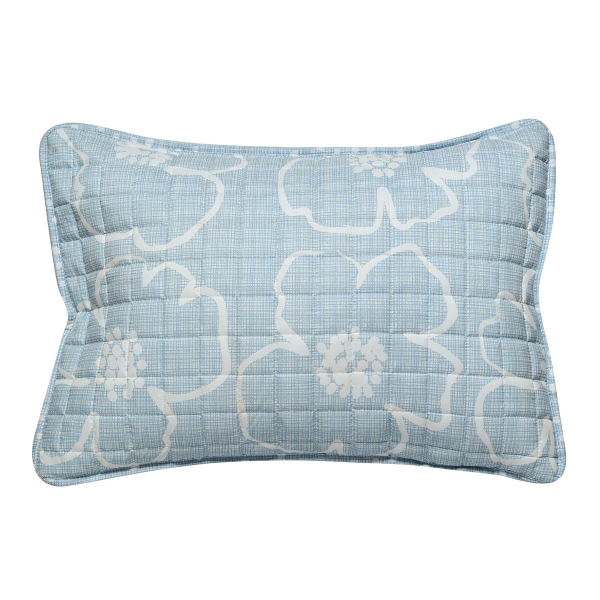 Ζεύγος Μαξιλαροθήκες Καπιτονέ (52x72) Kentia Versus Gerani 33 Blue