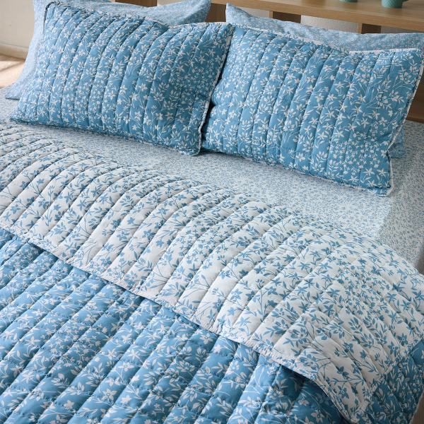 Κουβερλί King Size (240x260) 2 Όψεων Kentia Versus Dalida 01 Blue