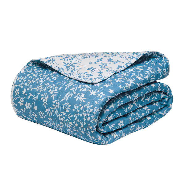 Κουβερλί Υπέρδιπλο (220x240) 2 Όψεων Kentia Versus Dalida 01 Blue