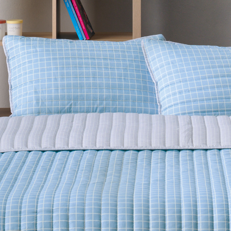 Ζεύγος Μαξιλαροθήκες Καπιτονέ (52x72) Kentia Zuccero 01 Blue