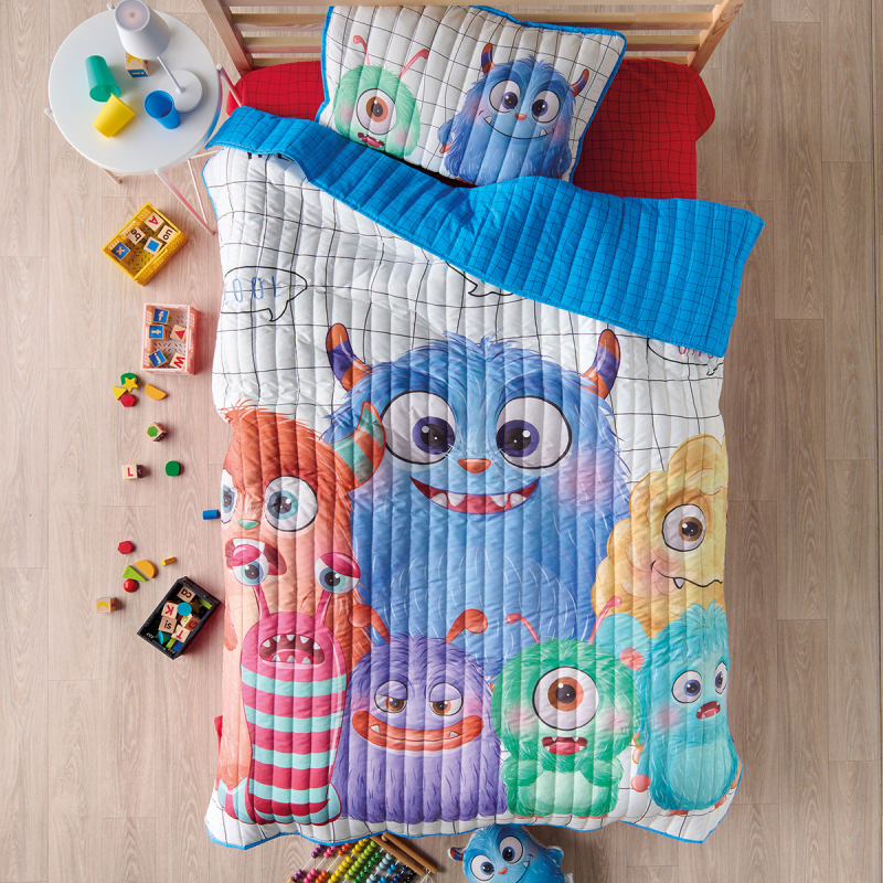 Κουβερλί Μονό (Σετ 160x220) 2 Όψεων Kentia Versus Mostro