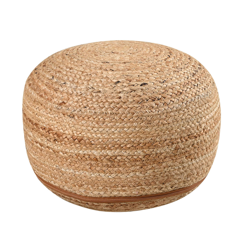 Πουφ (Φ40x20) Pol Rugs & Mats Jute Natural