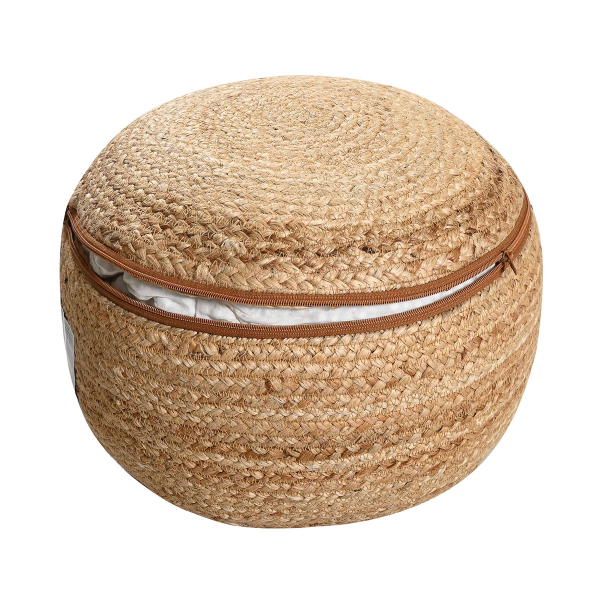 Πουφ (Φ40x20) Pol Rugs & Mats Jute Natural