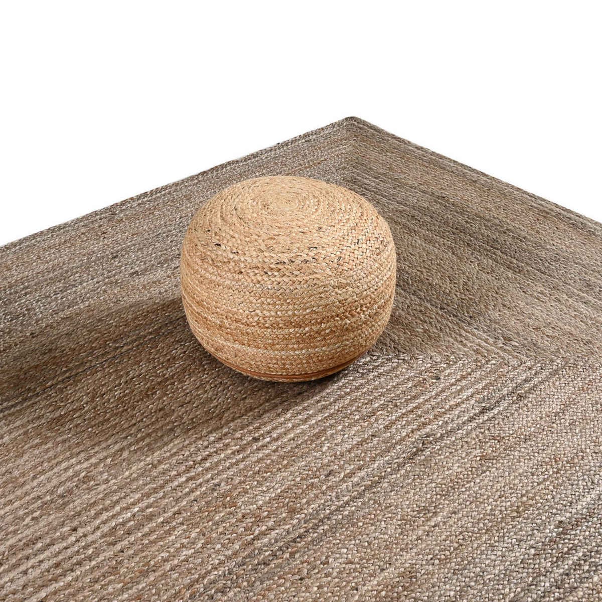 Πουφ (Φ40X20) Pol Rugs Mats Jute Natural Home Έπιπλα Σαλονιού Spitishop