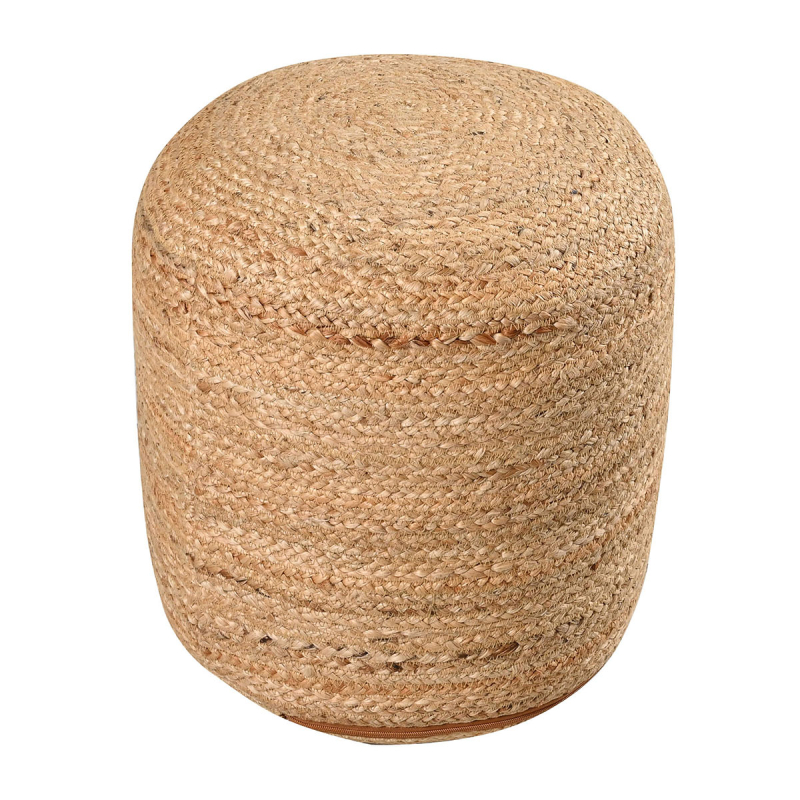 Πουφ (Φ40x40) Pol Rugs & Mats Jute Natural