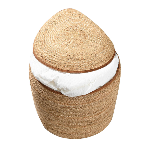 Πουφ (Φ40x40) Pol Rugs & Mats Jute Natural