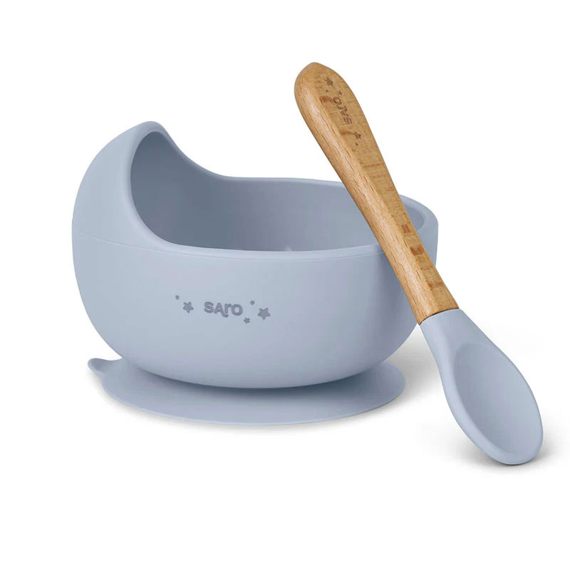 Παιδικό Σετ Φαγητού 2τμχ Saro Nordic Wave Σιέλ 17399