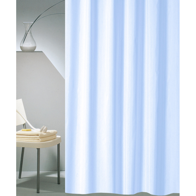 Κουρτίνα Μπάνιου Πλαστική (180x180) Με Κρίκους San Lorentzo Liner Σιέλ