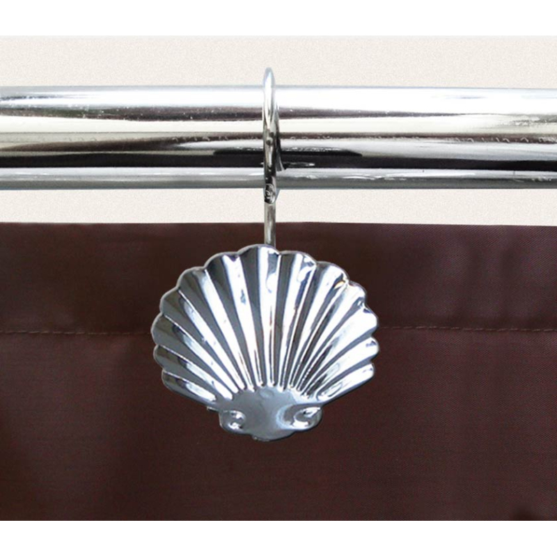 Κρίκοι Κουρτίνας Μπάνιου 12τμχ San Lorentzo Shell Chrome