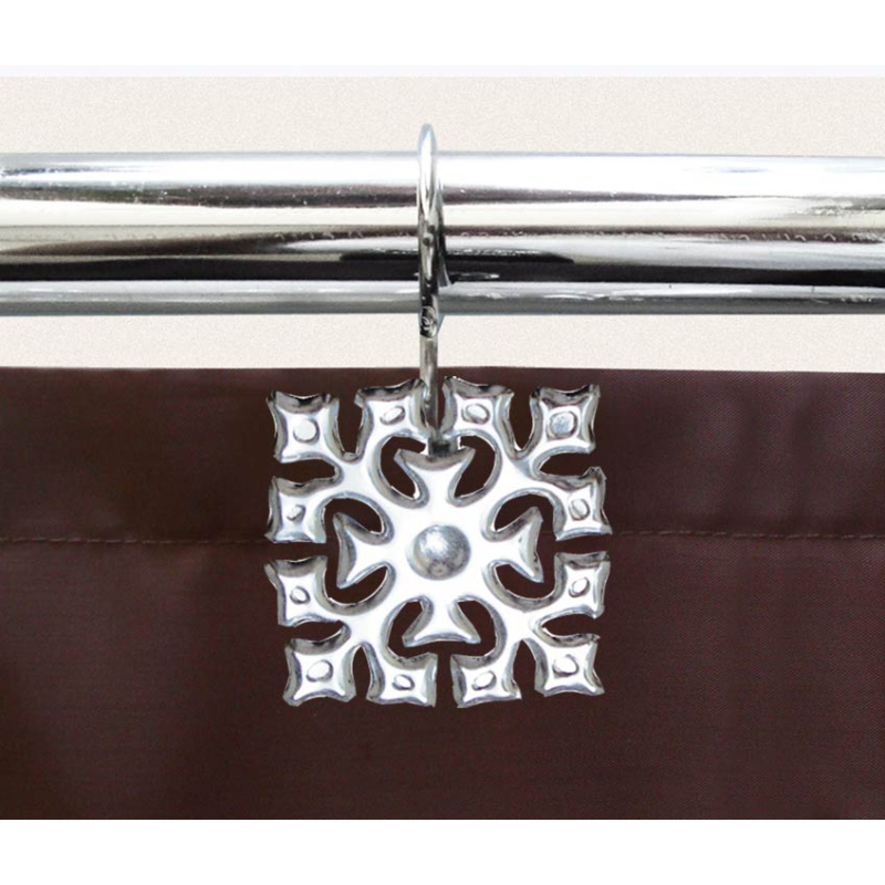 Κρίκοι Κουρτίνας Μπάνιου 12τμχ San Lorentzo Lace Chrome