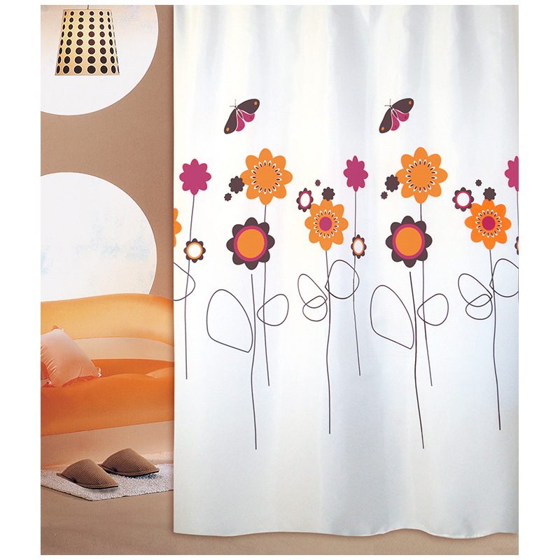 Κουρτίνα Μπάνιου (180x180) Με Κρίκους San Lorentzo Melodie