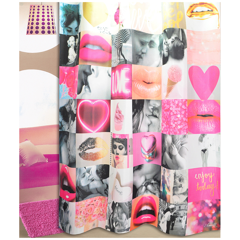 Κουρτίνα Μπάνιου (180x180) Με Κρίκους San Lorentzo Love