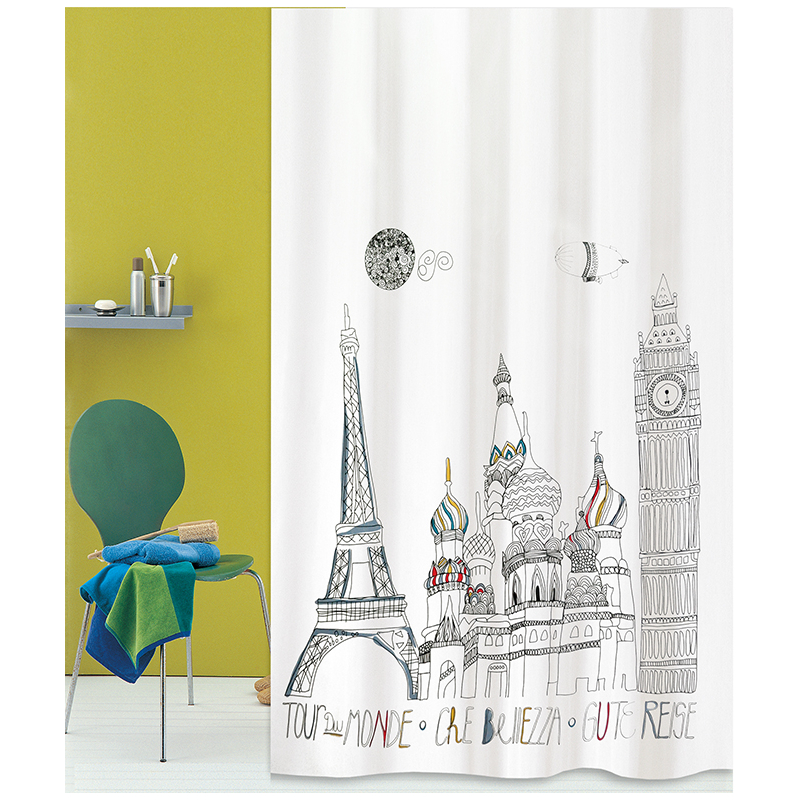 Κουρτίνα Μπάνιου (180x180) Με Κρίκους San Lorentzo Tour