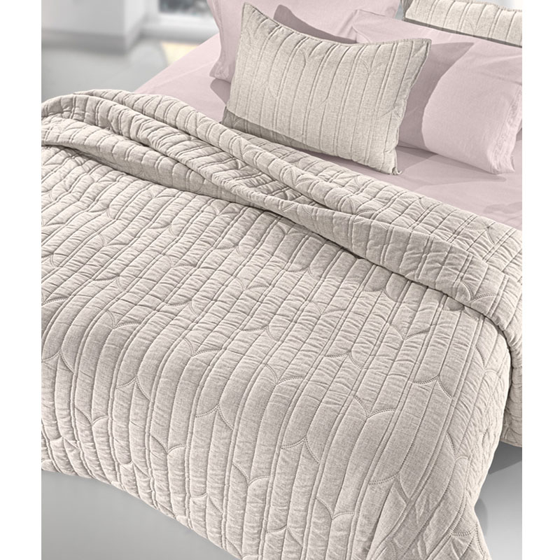 Κουβερλί Ημίδιπλο (180x240) + Διακοσμητική Μαξιλαροθήκη Guy Laroche Aurora Natural