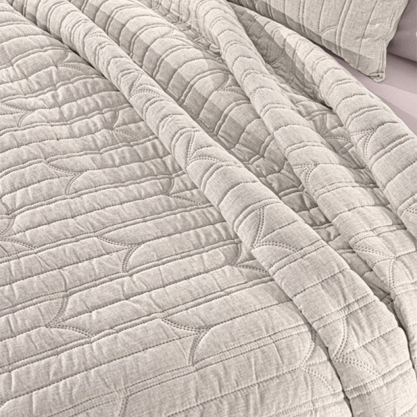 Κουβερλί Ημίδιπλο (180x240) + Διακοσμητική Μαξιλαροθήκη Guy Laroche Aurora Natural