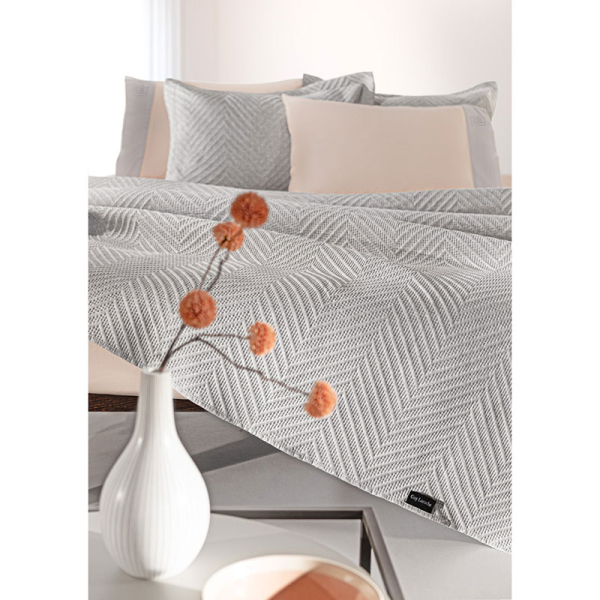 Κουβερλί King Size (250x240) + Διακοσμητική Μαξιλαροθήκη Guy Laroche Hamptons Grey