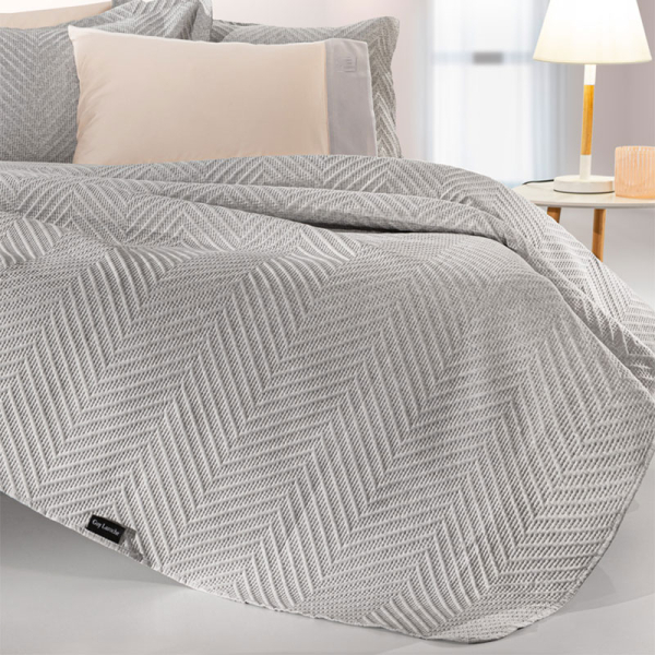 Κουβερλί King Size (250x240) + Διακοσμητική Μαξιλαροθήκη Guy Laroche Hamptons Grey