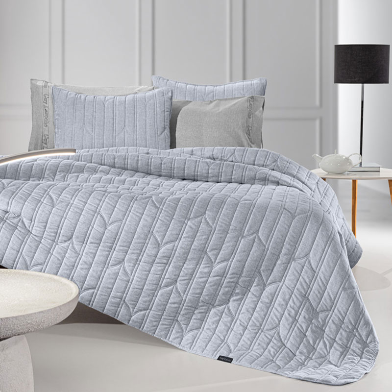 Κουβερλί King Size (240x250) + Διακοσμητική Μαξιλαροθήκη Guy Laroche Aurora Blue