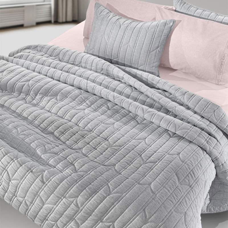 Κουβερλί King Size (240x250) + Διακοσμητική Μαξιλαροθήκη Guy Laroche Aurora Grey