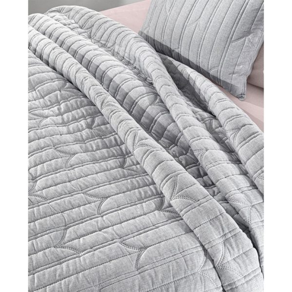 Κουβερλί King Size (240x250) + Διακοσμητική Μαξιλαροθήκη Guy Laroche Aurora Grey