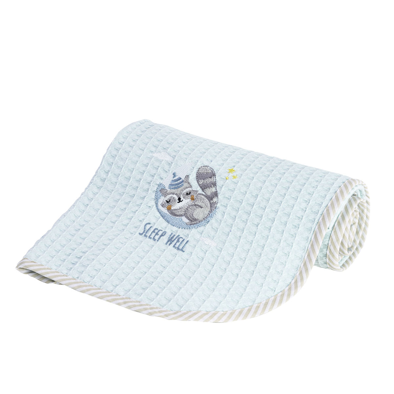 Κουβέρτα Πικέ Αγκαλιάς (80x110) Nima Sleepy Racoon