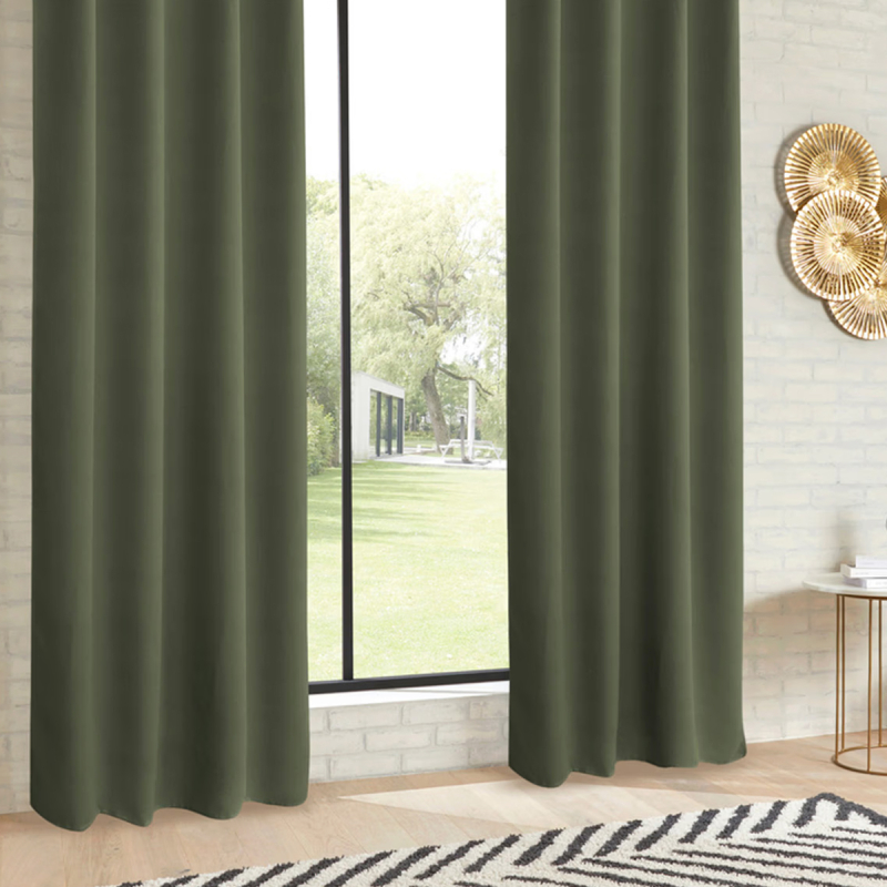 Σετ Κουρτίνες Συσκότισης (135x240) Με Τρουκς A-S Odelie Khaki 120598F