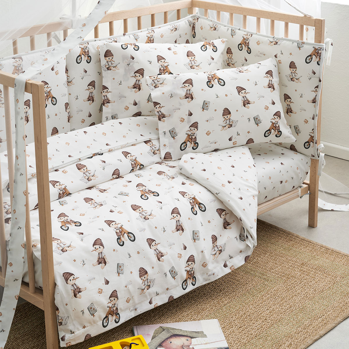 Vesta Home Σεντόνια Λίκνου (Σετ) Vesta Kids Pinocchio