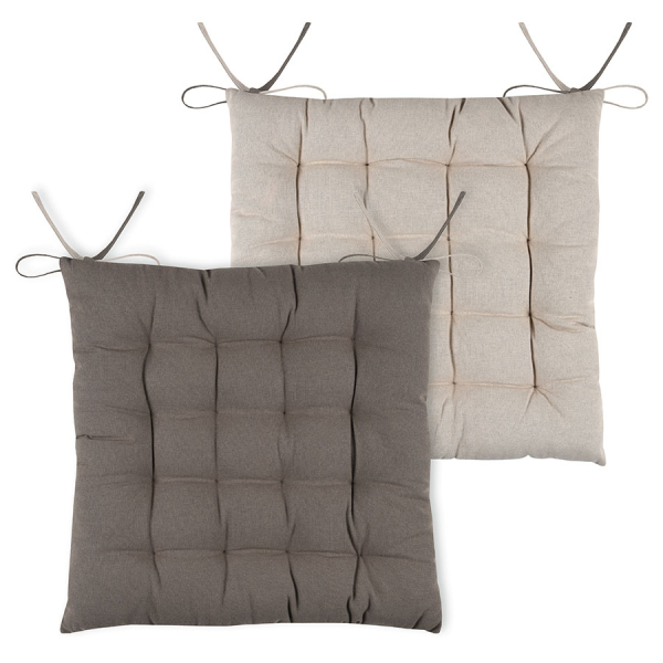 Μαξιλάρι Καρέκλας 2 Όψεων (35x35) S-F Duo Taupe/Lin CU1490314GAL