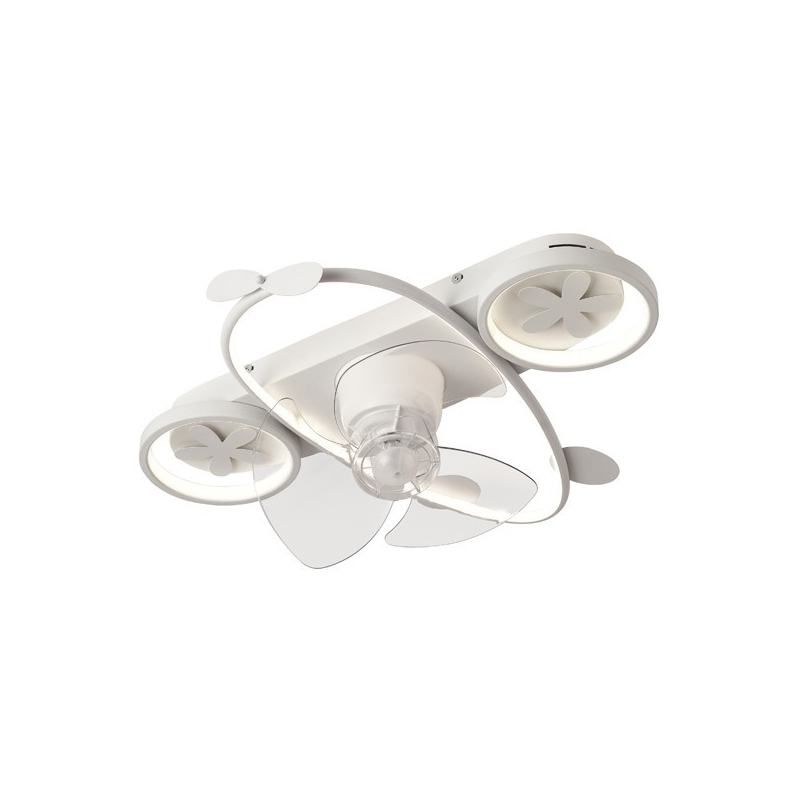 Παιδικός Ανεμιστήρας Οροφής Με Φως Led & Τηλεχειριστήριο 72εκ. Eurolamp Αεροπλάνο Λευκό 300-25063