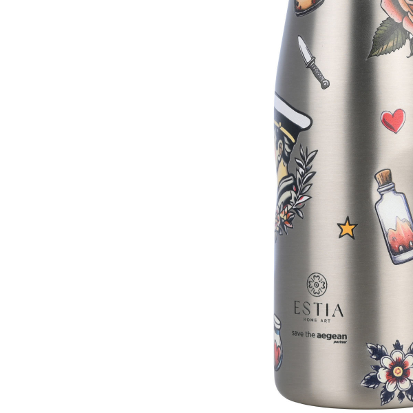 Μπουκάλι Θερμός 500ml Estia Save The Aegean Old School Ink 01-31626