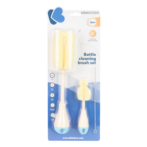Βούρτσες Καθαρισμού Μπιμπερό (Σετ 3τμχ) Kikka Boo Blue