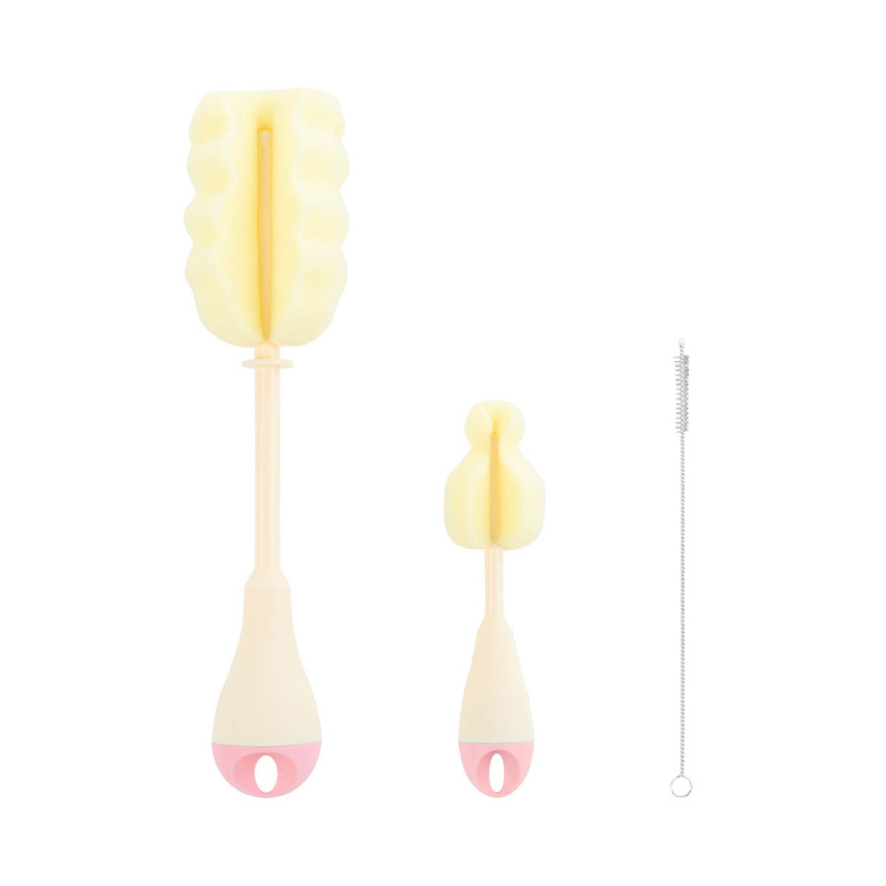 Βούρτσες Καθαρισμού Μπιμπερό (Σετ 3τμχ) Kikka Boo Pink