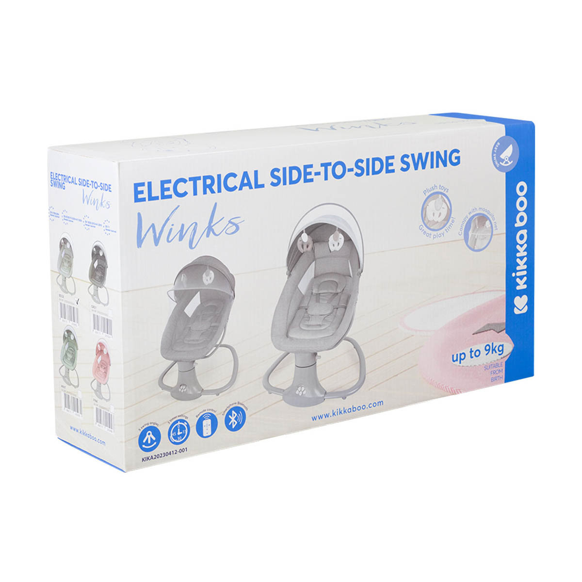 Ηλεκτρικό Ρηλάξ με Μουσική (0-6 Μηνών Έως 9Kg) Kikka Boo Winks Grey 2024 Home Βρεφικά Relax Μωρού Spitishop