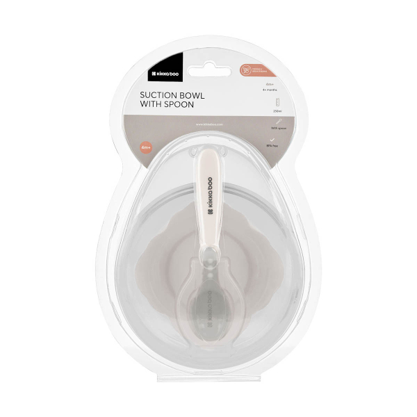 Φαγητοδοχείο & Κουτάλι 250ml Kikka Boo Beige