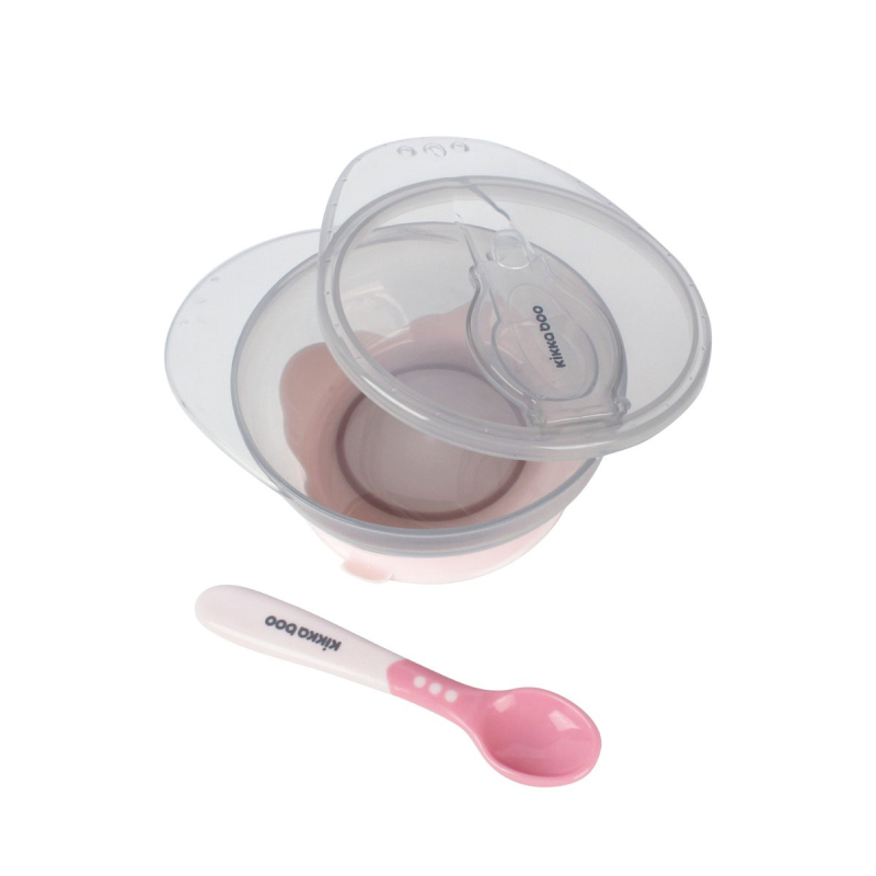 Φαγητοδοχείο & Κουτάλι 250ml Kikka Boo Pink