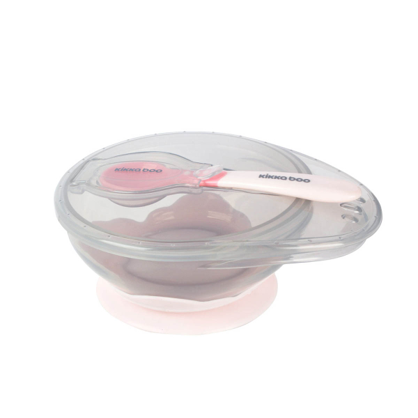 Φαγητοδοχείο & Κουτάλι 250ml Kikka Boo Pink