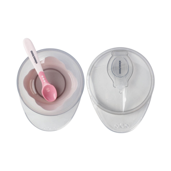 Φαγητοδοχείο & Κουτάλι 250ml Kikka Boo Pink