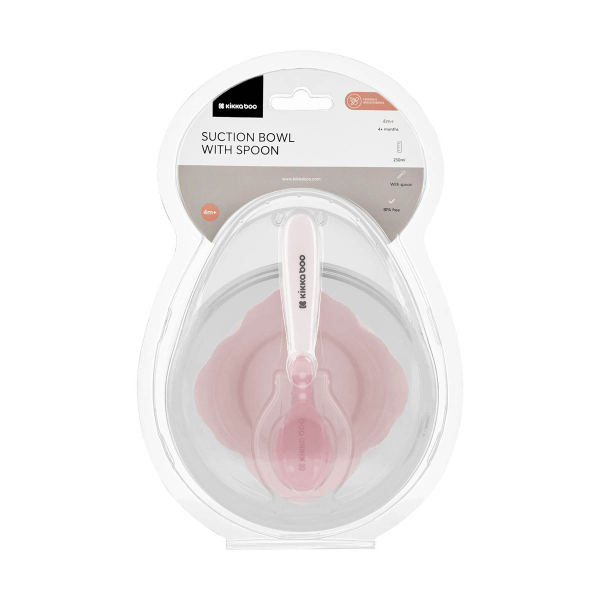 Φαγητοδοχείο & Κουτάλι 250ml Kikka Boo Pink