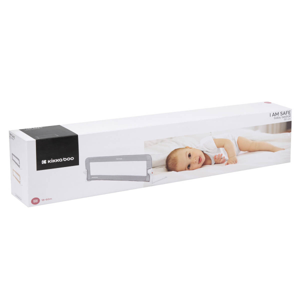 Προστατευτικό Κάγκελο Κρεβατιού (150x35.8x42) Kikka Boo I Am Safe Grey