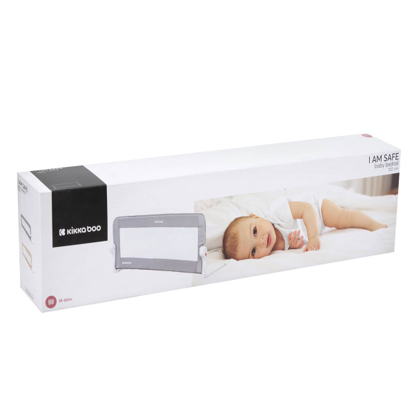 Προστατευτικό Κάγκελο Κρεβατιού (102x35.8x42) Kikka Boo I Am Safe Grey